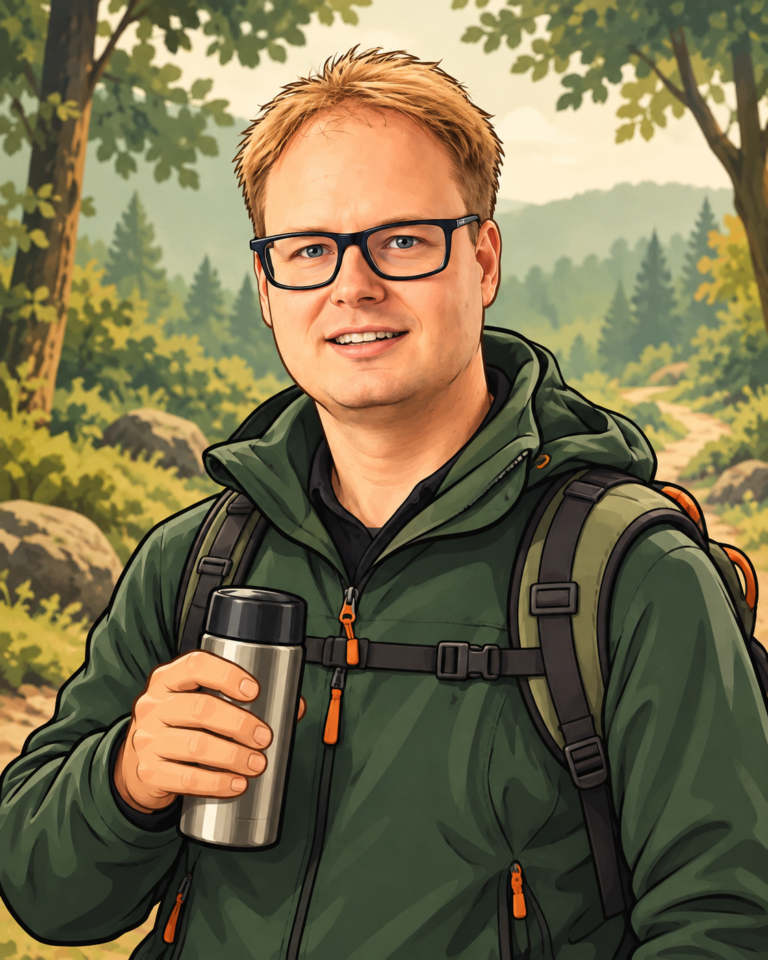 Cartoonportret van Jurgen